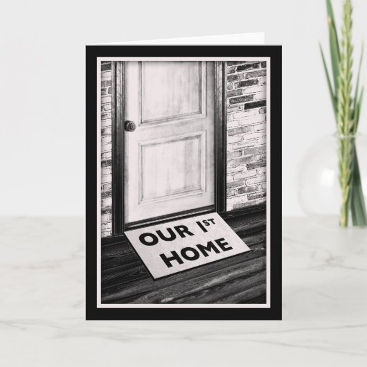 unsere erste Zuhause-Türmatte Foto Karte (Vorderseite)