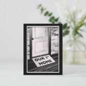 unsere erste Zuhause-Türmatte Foto Postkarte (Stehend Vorderseite)