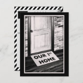 unsere erste Zuhause-Türmatte Foto Postkarte (Vorne/Hinten)