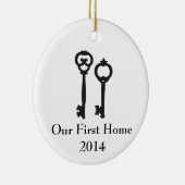 Unsere erste Zuhause-Verzierung Keramikornament (Rechts)