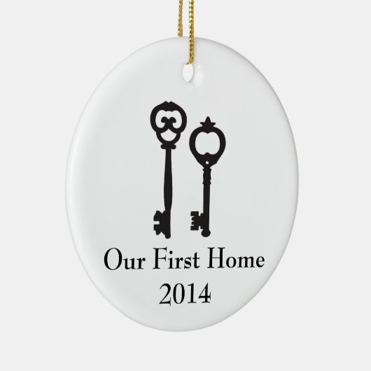 Unsere erste Zuhause-Verzierung Keramikornament (Rechts)