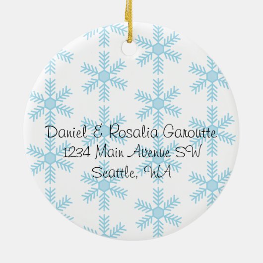 Unsere erste Zuhause Weihnachten Keramikornament (Hinten)