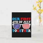 Unsere ersten 4. Juli zusammen Paare zu uns Karte (Gelbe Blume)