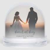 Unsere ersten Verheirateten Fotos zu Weihnachten Schneekugeln (Rückseite)