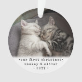 Unsere ersten Weihnachten 2 Katzen oder jedes Haus Ornament (Vorderseite)