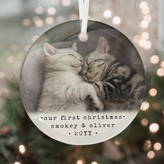 Unsere ersten Weihnachten 2 Katzen oder jedes Haus Ornament Aus Glas