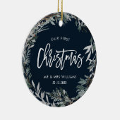 unsere ersten Weihnachten als 09.09. & mrs. Winter Keramik Ornament (Rechts)