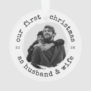 Unsere ersten Weihnachten als Ehemann & Ehefrau -  Ornament
