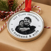 Unsere ersten Weihnachten als Ehemann & Ehefrau -  Ornament Aus Metall