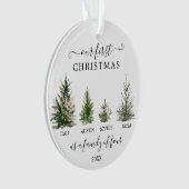 Unsere ersten Weihnachten als eine Familie von vie Ornament (Vorderseite)