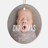 Unsere ersten Weihnachten als Eltern Ornament (Links)