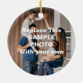 Unsere ersten Weihnachten als Familie von 4 Keramik Ornament (Hinten)