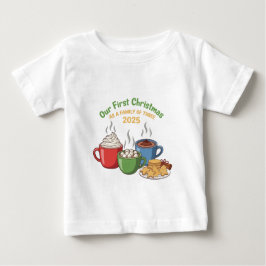 "Unsere ersten Weihnachten als Familie von drei 20 Baby T-shirt