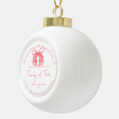 Unsere ersten Weihnachten als Familie von drei Orn Keramik Kugel-Ornament (Rechts)