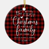Unsere ersten Weihnachten als familiengeführtes ru Keramik Ornament (Vorne)