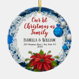 Unsere ersten Weihnachten als Familienschmuck Keramik Ornament