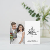 Unsere ersten Weihnachten als Foto und Mr. (Stehend Vorderseite)