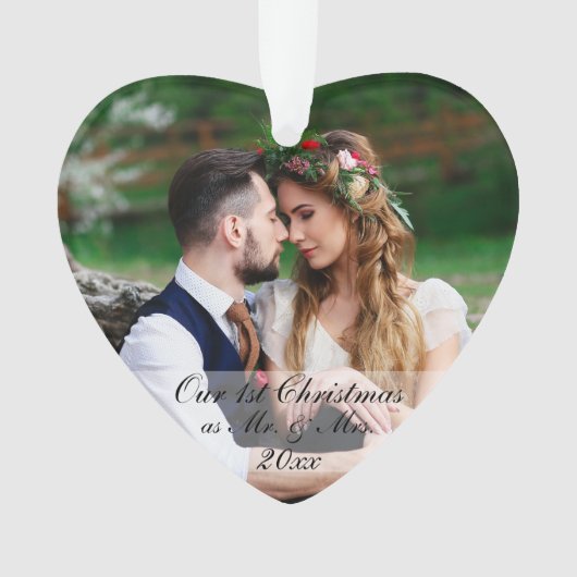 Unsere ersten Weihnachten als Foto und Mr. Ornament (Vorderseite)