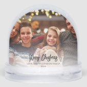 Unsere ersten Weihnachten als Fotos der Familie na Schneekugeln (Rückseite)