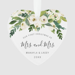 Unsere ersten Weihnachten als Frau und Foto Lesbia Ornament