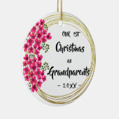 Unsere ersten Weihnachten als Großeltern Blumenkoh Keramik Ornament (Rechts)