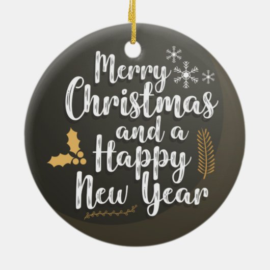 Unsere ersten Weihnachten als Großeltern Blumenkoh Keramik Ornament (Hinten)