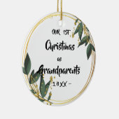 Unsere ersten Weihnachten als Großeltern Blumenkoh Keramik Ornament (Rechts)