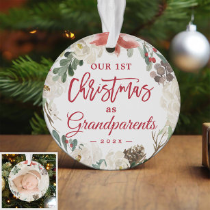 Unsere ersten Weihnachten als Großeltern Blumenkoh Ornament