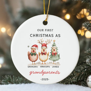 Unsere ersten Weihnachten als Großeltern Custom Ch Keramik Ornament