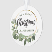 Unsere ersten Weihnachten als Großeltern Custom Fo Ornament (Vorderseite)