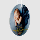 Unsere ersten Weihnachten als Großeltern Elegantes Ornament (Vorderseite)