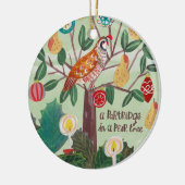 Unsere ersten Weihnachten als Großeltern-Foto Keramik Ornament (Links)