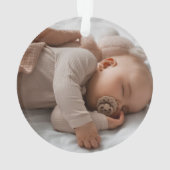 Unsere ersten Weihnachten als Großeltern Foto Kran Ornament (Rückseite)