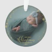 Unsere ersten Weihnachten als Großeltern Foto Orna Ornament (Vorderseite)