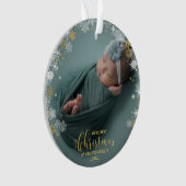 Unsere ersten Weihnachten als Großeltern Foto Orna Ornament (Vorderseite)