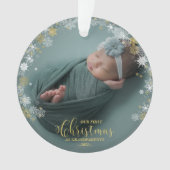 Unsere ersten Weihnachten als Großeltern Foto Orna Ornament (Vorderseite)