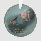 Unsere ersten Weihnachten als Großeltern Foto Orna Ornament (Vorderseite)