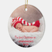 Unsere ersten Weihnachten als Großeltern, Foto Url Keramik Ornament (Links)