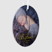 Unsere ersten Weihnachten als Großeltern Gold Foil Ornament (Vorderseite)