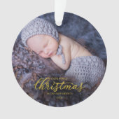 Unsere ersten Weihnachten als Großeltern Gold Foil Ornament (Vorderseite)