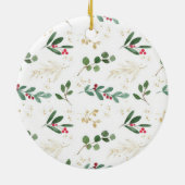 Unsere ersten Weihnachten als Großeltern grün Gold Keramik Ornament (Hinten)