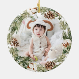 Unsere ersten Weihnachten als Großeltern Joy Foto Keramik Ornament