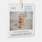 Unsere ersten Weihnachten als Großeltern Keramikornament (Rechts)