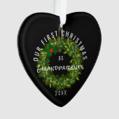 Unsere ersten Weihnachten als Großeltern Moderne M Ornament (Vorderseite)