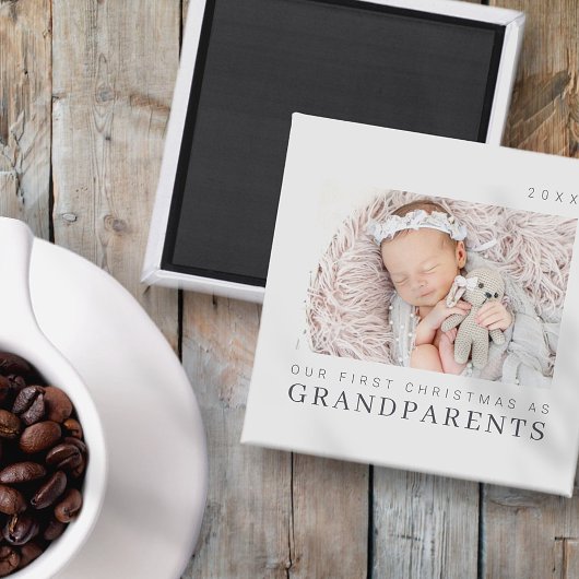 Unsere ersten Weihnachten als Großeltern Moderner Magnet