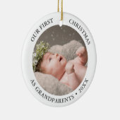 Unsere ersten Weihnachten als Großeltern Modernes  Keramik Ornament (Rechts)