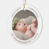 Unsere ersten Weihnachten als Großeltern Modernes Keramik Ornament (Links)