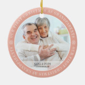 Unsere ersten Weihnachten als Großeltern Modernes Keramik Ornament (Hinten)