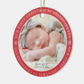 Unsere ersten Weihnachten als Großeltern Modernes Keramik Ornament (Links)