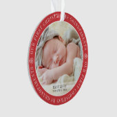 Unsere ersten Weihnachten als Großeltern Modernes Ornament (Vorderseite)